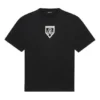 Balenciaga Herren SS21, gemustertes T-Shirt mit Rundhalsausschnitt und kurzen Ärmeln, schwarz, 651795TKV771070