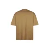 Balenciaga Herren SS21, locker sitzendes T-Shirt mit Rundhalsausschnitt, gesticktem Alphabet-Logo und kurzen Ärmeln, Khaki 612966TJV879504