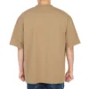 Balenciaga Herren SS21, locker sitzendes T-Shirt mit Rundhalsausschnitt, gesticktem Alphabet-Logo und kurzen Ärmeln, Khaki 612966TJV879504