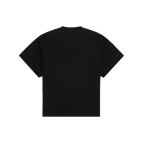 Balenciaga Herren SS21 Logo-Print, locker sitzend, Rundhalsausschnitt, kurzärmelig, schwarz 641675TKV711069