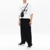 Balenciaga Herren SS21 Marathon-Laufshirt mit Musterdruck und Logo, kurzärmelig, weiss 641614TJVK69040