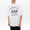 Balenciaga Herren SS21 Marathon-Laufshirt mit Musterdruck und Logo, kurzärmelig, weiss 641614TJVK69040