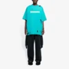 Balenciaga Herren SS21 mit Alphabet-Print, Lochmuster, Rundhalsausschnitt, Kurzarm, grün 651795TKVB84661