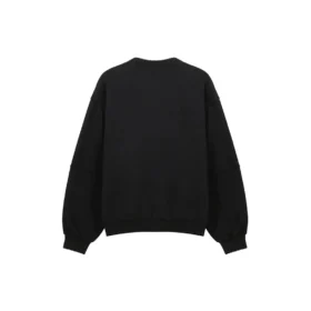 Balenciaga Herren SS21 mit Ausschnitt, grosser Rundhalsausschnitt, lange Ärmel, schwarz 641654TJVI71070