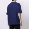 Balenciaga Herren SS21 T-Shirt mit Logo-Aufdruck «Alphabet», kurzärmelig, blau, 612966TIV545400