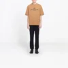 Balenciaga Herren-T-Shirt mit Alphabet-Aufdruck, kurzärmelig, creme-gelb 594579TGV609605