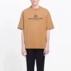 Balenciaga Herren-T-Shirt mit Alphabet-Aufdruck, kurzärmelig, creme-gelb 594579TGV609605