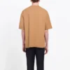 Balenciaga Herren-T-Shirt mit Alphabet-Aufdruck, kurzärmelig, creme-gelb 594579TGV609605