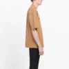 Balenciaga Herren-T-Shirt mit Alphabet-Aufdruck, kurzärmelig, creme-gelb 594579TGV609605