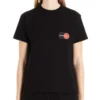 Balenciaga Herren-T-Shirt mit Brustlogo-Aufdruck, Rundhalsausschnitt, kurze Ärmel, schwarz 620967TIV791000