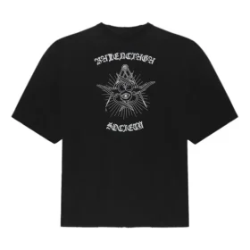 Balenciaga Herren-T-Shirt mit grossem Aufdruck, kurzärmelig, schwarz 641614TJV781000 Balenciaga Herren-T-Shirt mit grossem Aufdruck, kurzärmelig, schwarz 641614TJV781000