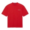 Balenciaga Herren-T-Shirt mit grossem Logo im Retro-Stil, kurzärmelig, rot 612966TIVG56540