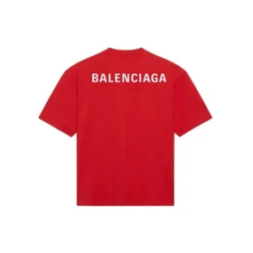 Balenciaga Herren-T-Shirt mit grossem Logo im Retro-Stil, kurzärmelig, rot 612966TIVG56540 Balenciaga Herren-T-Shirt mit grossem Logo im Retro-Stil, kurzärmelig, rot 612966TIVG56540