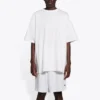 Balenciaga Herren-T-Shirt mit lächelndem Gesicht, kurzärmelig, weiss 651795TKV769140