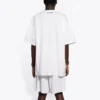 Balenciaga Herren-T-Shirt mit lächelndem Gesicht, kurzärmelig, weiss 651795TKV769140