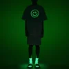 Balenciaga Herren-T-Shirt mit lächelndem Gesicht, kurzärmelig, weiss 651795TKV769140