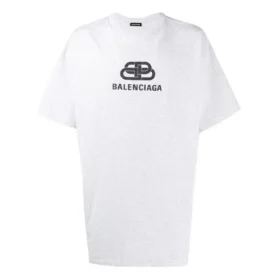 Balenciaga Herren-T-Shirt mit Logo-Aufdruck, Rundhalsausschnitt, kurze Ärmel, weiss 583214TFV652569 Balenciaga Herren-T-Shirt mit Logo-Aufdruck, Rundhalsausschnitt, kurze Ärmel, weiss 583214TFV652569