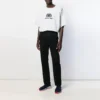 Balenciaga Herren-T-Shirt mit Logo-Aufdruck, Rundhalsausschnitt, kurze Ärmel, weiss 583214TFV652569