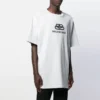 Balenciaga Herren-T-Shirt mit Logo-Aufdruck, Rundhalsausschnitt, kurze Ärmel, weiss 583214TFV652569