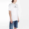 Balenciaga Herren-T-Shirt mit Logo-Print, Rundhalsausschnitt, kurze Ärmel, weiss 556150TYK239000