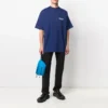 Balenciaga Herren-T-Shirt mit Political Campaign-Aufdruck, grosse Grösse, kurzärmelig, marineblau 641675TIV521195