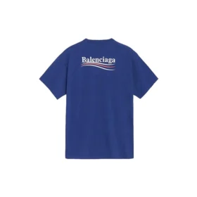 Balenciaga Herren-T-Shirt mit Political Campaign-Print, kurzärmelig, königsblau 508203TAV444540 Balenciaga Herren-T-Shirt mit Political Campaign-Print, kurzärmelig, königsblau 508203TAV444540