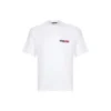 Balenciaga Herren-T-Shirt mit Rundhalsausschnitt und kurzen Ärmeln, weiss 612966TIVD19000