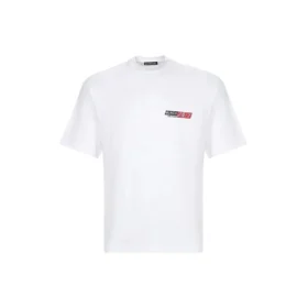 Balenciaga Herren-T-Shirt mit Rundhalsausschnitt und kurzen Ärmeln, weiss 612966TIVD19000 Balenciaga Herren-T-Shirt mit Rundhalsausschnitt und kurzen Ärmeln, weiss 612966TIVD19000