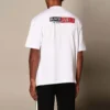 Balenciaga Herren-T-Shirt mit Rundhalsausschnitt und kurzen Ärmeln, weiss 612966TIVD19000
