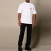 Balenciaga Herren-T-Shirt mit Rundhalsausschnitt und kurzen Ärmeln, weiss 612966TIVD19000