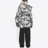 Balenciaga Herrenjacke FW21, schulterfrei, grau 663004TKLD41240