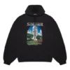 Balenciaga Landscape Loose Hoodie für Herren, Schwarz 641679TJVH91000