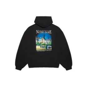 Balenciaga Landscape Loose Hoodie für Herren, Schwarz 641679TJVH91000