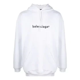Balenciaga Logo-Pullover für Herren, Oversize, weiss 570811TIV559040