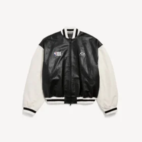 Balenciaga | NBA-Kollaborations-Varsity-Jacke in Schwarz/Weiss