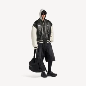 Balenciaga | NBA-Kollaborations-Varsity-Jacke in Schwarz/Weiss