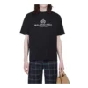 Balenciaga Retro-Strick-T-Shirt für Herren mit «BB Paris»-Aufdruck, kurzärmelig, schwarz 594579TGV601000