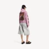 Balenciaga Sacra Cœur Damen-Hoodie mit Reissverschluss in mittlerer Passform in Old Pink