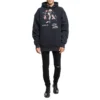 Balenciaga Speedhunters Boysband Print-Kapuzenpullover mit langen Ärmeln für Herren, marineblau 541873TCV371055