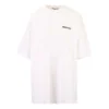 Balenciaga SS21 Herren-T-Shirt aus Baumwolle mit Logo, Rundhalsausschnitt und kurzen Ärmeln, weiss 641655TJV879040