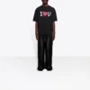Balenciaga SS21 Love Kurzarm-T-Shirt für Herren, schwarz, 612966TJVL51070