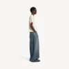 Balenciaga-T-Shirt für Damen mit «Back Artwork»-Motiv, mittlere Passform, in Creme