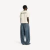 Balenciaga-T-Shirt für Damen mit «Back Artwork»-Motiv, mittlere Passform, in Creme
