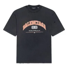 Balenciaga T-Shirt, mittlere Passform «Schwarz» 612966TLVJ11074