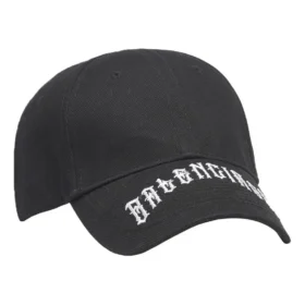 Balenciaga Visierkappe mit gesticktem Tattoo-Logo «Black» 570102410B71077