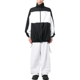 Balenciaga x adidas Baggy-Sweathose «Weiss Schwarz Rot» 723904TNVP99065