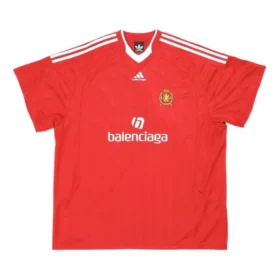 Balenciaga x adidas Fussball-T-Shirt Oversized «Rot» 723663TNV136400