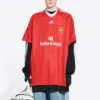 Balenciaga x adidas Fussball-T-Shirt Oversized «Rot» 723663TNV136400