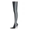 Balenciaga x adidas Knife Over-the-Knee-Stiefel «Black White» 724074W2ES11090
