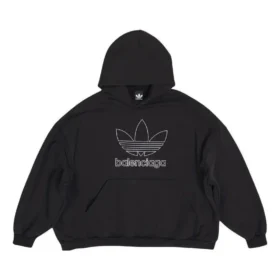 Balenciaga x adidas Logo Oversized-Hoodie «Black White» 712396TNVA91070